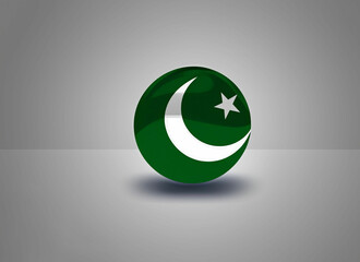 The flag of Pakistan is in the shape of a ball