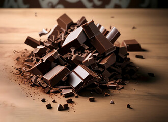 Milk chocolate pieces