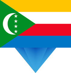 Fototapeta premium Comoros national flag.