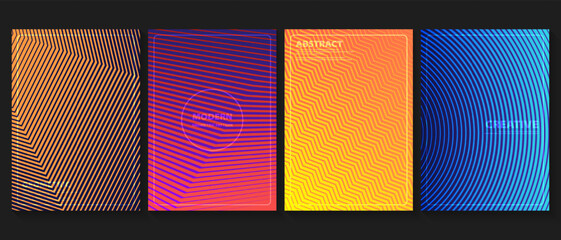 Abstract contrast colour minimal cover pattern design. Halftone in gradient book. Future geometric design. - 627452710