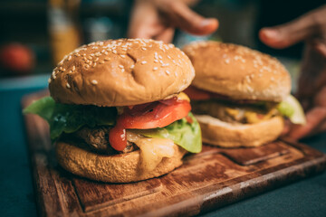 dos hamburguesas