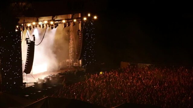 Show Concert Festival Music EDM Gig Lights Dry Ice Smoke Visual Effects Crowd Rave