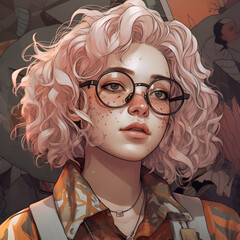 portrait of a person with a mask