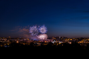 Firework 2023 13 July of Limoges CityScape