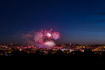 Firework 2023 13 July of Limoges CityScape