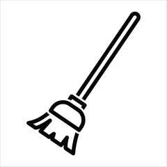 broom icon vector design template