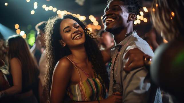 Group of young people at a party.