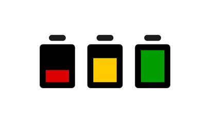 Pixel battery icon. Vector illustration design.