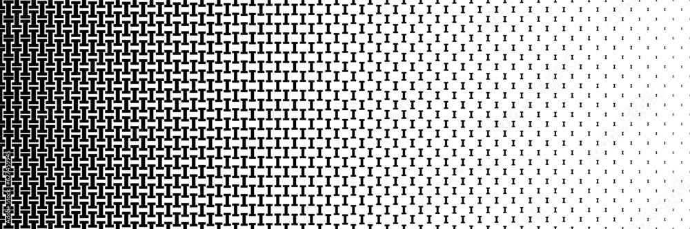 Poster horizontal black halftone of capital letter i design for pattern and background.