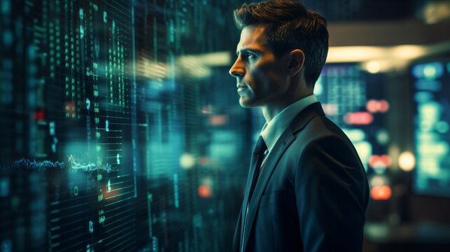 An investment advisor or a financial planner using AI algorithms to analyze market trends and generate personalized investment recommendations