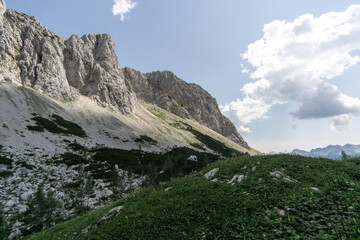Fototapeta na wymiar Mountains of Triglav National Park in Slovenia 