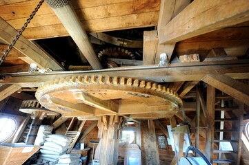 Windmühle, Treibrad mit Königswelle