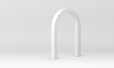 3d neutral showcase empty studio display arch mock up for cosmetic product show presentation vector