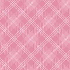  Tartan seamless pattern, pink and white, can be used in fashion design. Bedding, curtains, tablecloths