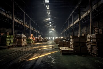 Fototapeta premium Dark Warehouse