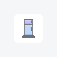 Fridge, Refrigerator Vector Awesome Icon