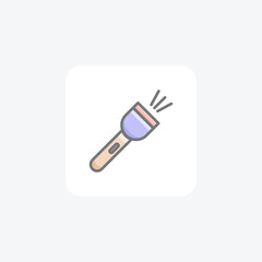 Torch, Flashlight, Light Vector Awesome Icon