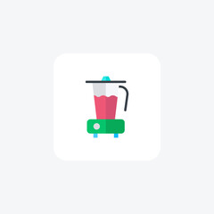Juicer, Blender, Kitchen Appliance Vector Flat Icon