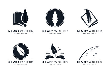 book story logo design collection.