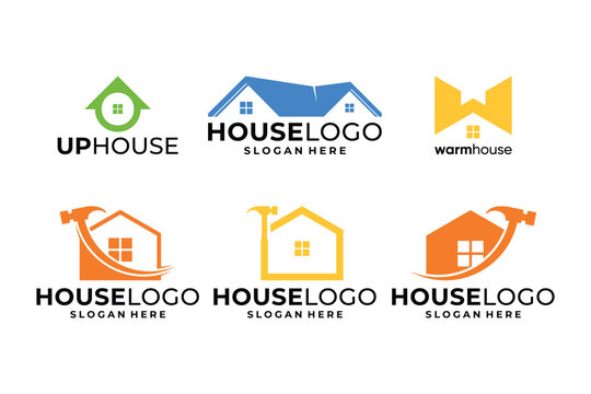Collection of House logo design for real estate.