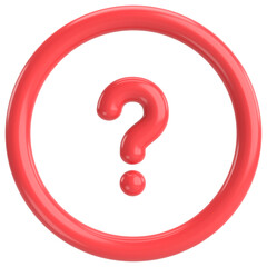 Question mark sign. 3D illustration.
