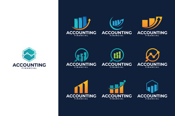 Marketing, finance, sales, media and business logo design collection.
