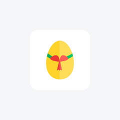 Fototapeta premium Bow Tie Egg, Easter, Egg Vector Flat Icon