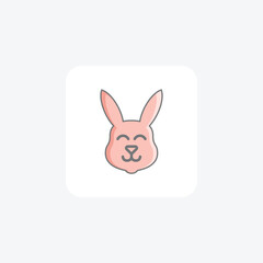 Bunny, Easter, Rabbit Vector Awesome Icon
