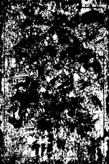 Grunge texture is black and white. Vector monochrome vertical background. Abstract pattern of scratches, scuffs, cracks