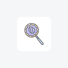 Magnifier With Easter Egg Vector Awesome Icon