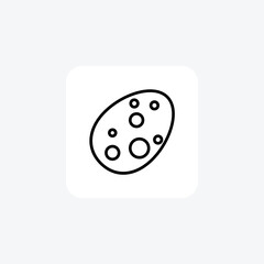 Easter Egg With Dots, Dots, Decoration Vector Line Icon