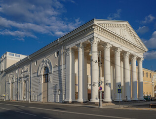 facade of a building with columns