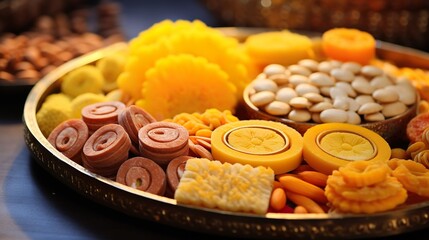 Fototapeta premium Festival Sweets Close Up look made with AI Generated 