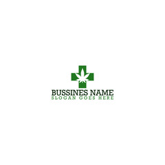 Cannabis logo template isolated on white background