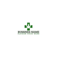 Cannabis logo template isolated on white background