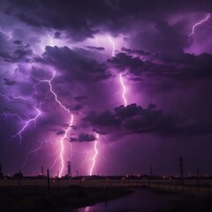 Purple Lightning Storm, Generative AI