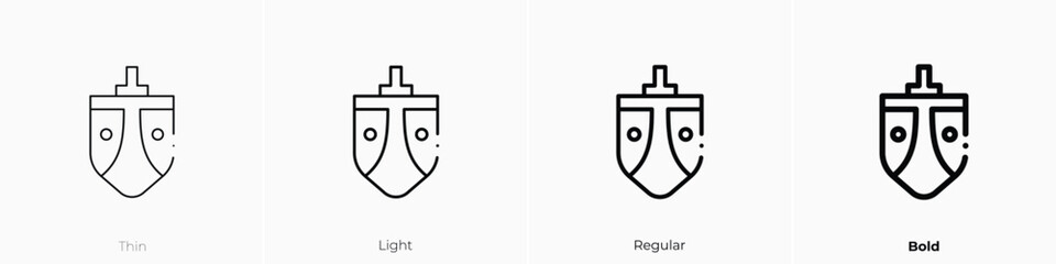 dreidel icon. Thin, Light, Regular And Bold style design isolated on white background