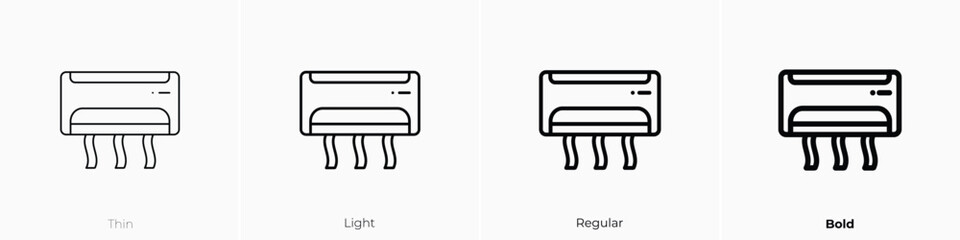 conditioner icon. Thin, Light, Regular And Bold style design isolated on white background