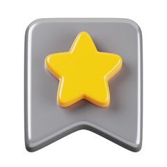 Star, favorite symbol isolated. General UI icon set concept. 3D Render illustration