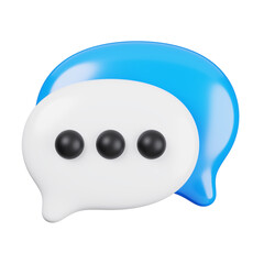 Message bubbles isolated. General UI icon set concept. 3D Render illustration 