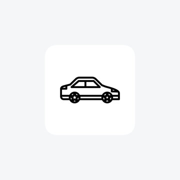 Car, Vehicle, Automobile Vector Line Icon