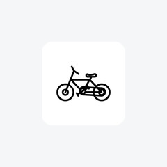 Obraz na płótnie Canvas Cycle, Bike, Cycling Vector Line Icon