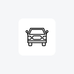 Car, Travel, Vehicle Vector Line Icon