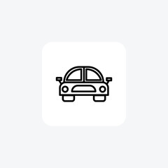 Car, Automobile, Transport Vector Line Icon