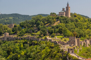 Obraz premium Tsarevets fortress in Veliko Tarnovo town, Bulgaria