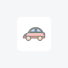 Vintage Car, Antique Auto, Classic Car Vector Awesome Fill Icon