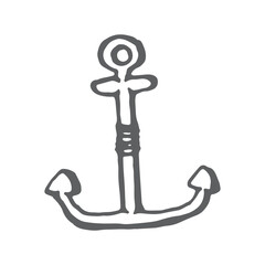 Anchor handdrawn illustration, Marine element