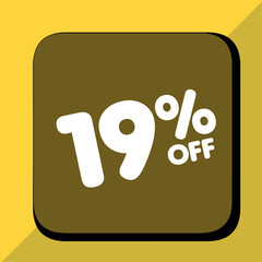 18% off per cent, percentage number in a colored circle, promotion, big sale, colorful background