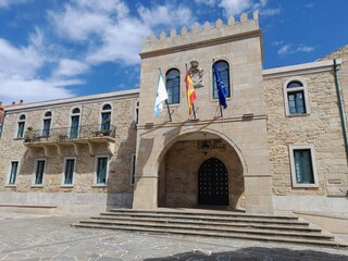 Obraz premium Fachada del Ayuntamiento de Noia, Galicia