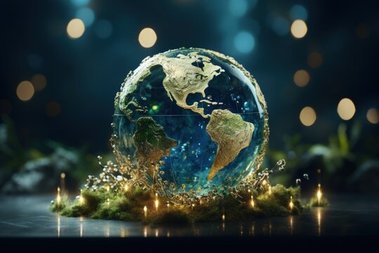 World Ozone Day, International Day for the Protection of the Ozone Layer, Protect the environment, save the ecology, the destruction of nature , Earth in the hands of man.